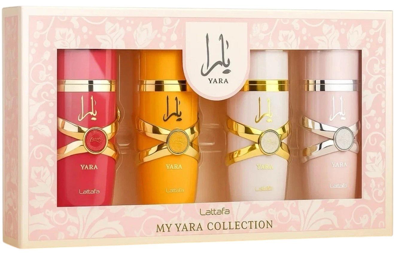 Подарочный набор унисекс Lattafa Yara/Yara Candy/Yara Moi/Yara Tous парфюмированная вода 4 шт. 25 мл (402807)