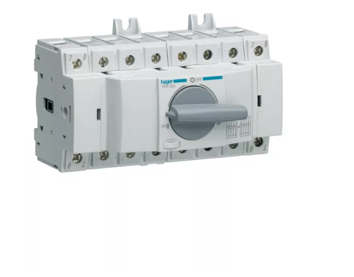 Переключатель модульный трехпозиционный Hager I-0-II до 35 мм² 4п 63А HIM406 (31946588)