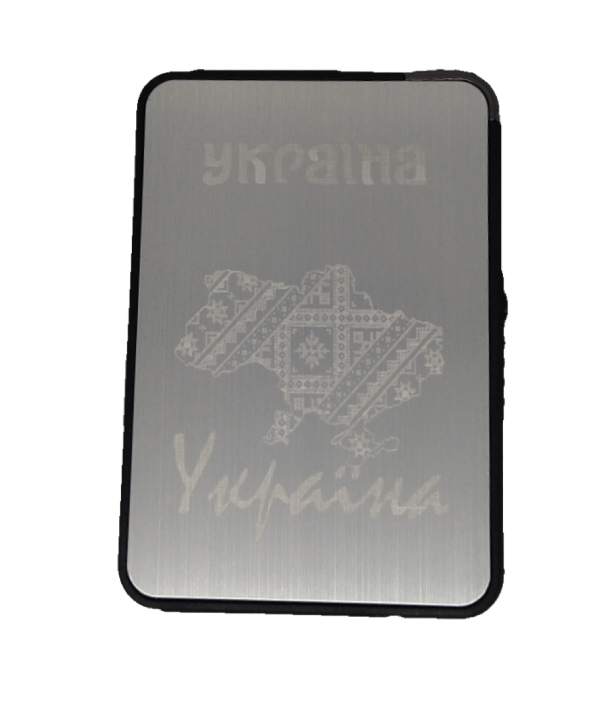 Портсигар на 10 сигарет HL-427 Карта с автоматической подачей и зажигалкой Silver (15691)