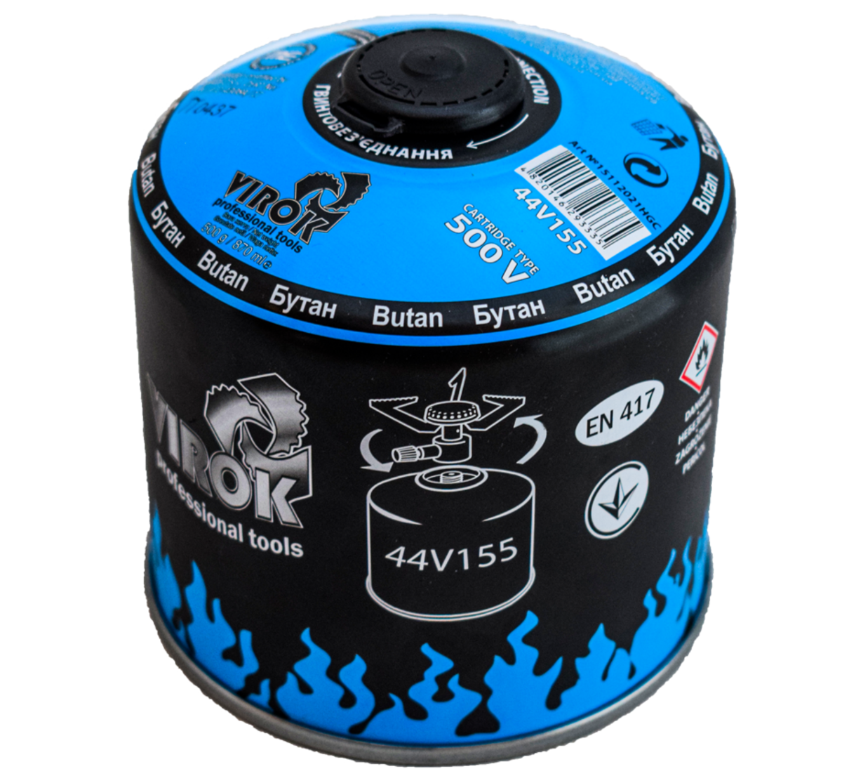 Балончик газовий різьбовий EN 417 500 г (44-155)