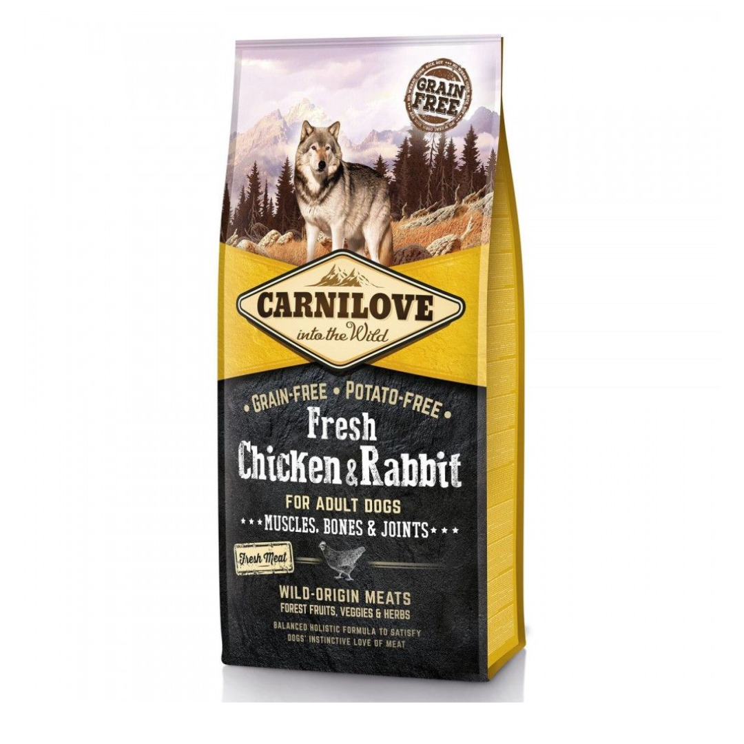 Корм сухий Carnilove Fresh Chicken and Rabbit for dogs для дорослих собак усіх порід з куркою та кроликом 12 кг