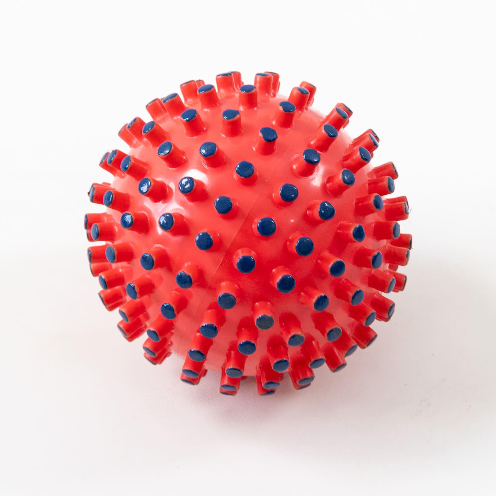 Мяч массажный надувной детский OSPORT 15 см Красно-синий (MS 4525) - фото 2