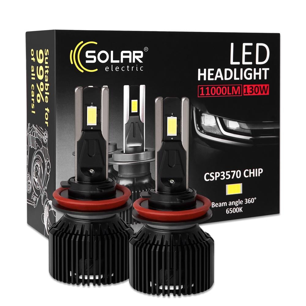 Автолампа Solar LED H8-H11-H16 12/24V 130W 11000Lm 6500K CSP3570 2 шт.