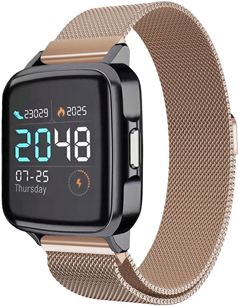 Ремешок Миланская петля Milano Haylou Smart Watch 2 LS02 Rose Gold (19153)