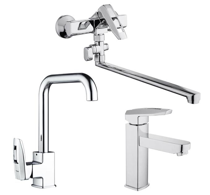 Набор смесителей G-Lauf 3в1 Хром (LOF76223)