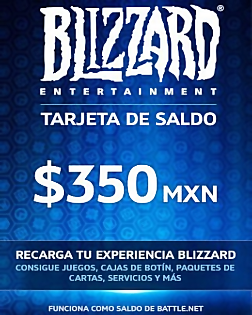 Подарочная карта Blizzard Battle.net 350 MXN