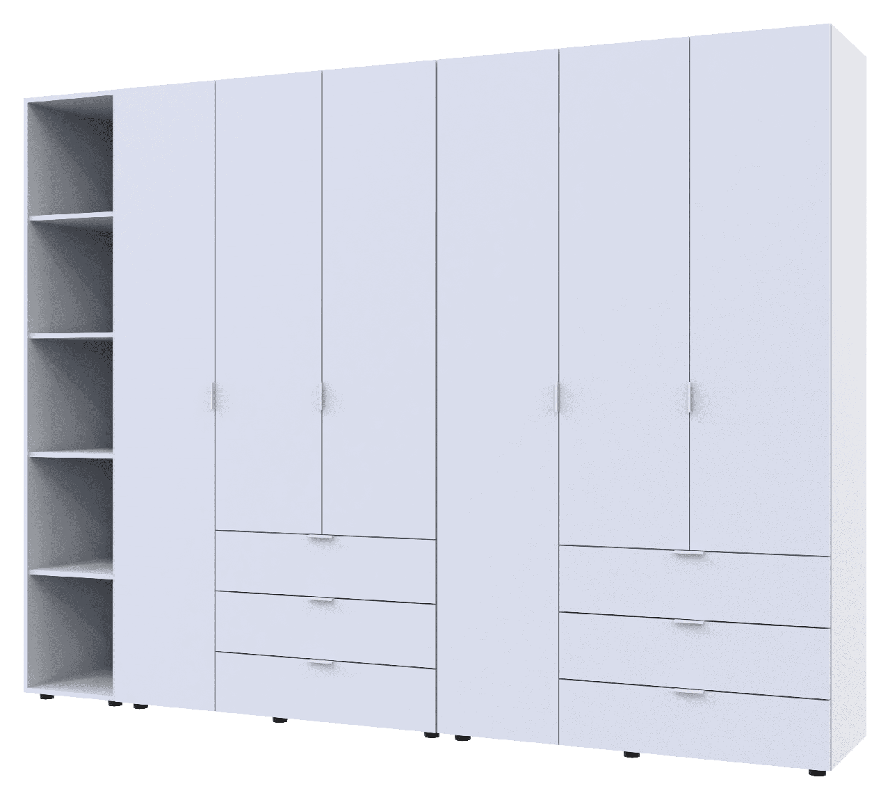 Комплект шкафов Doros Гелар 3 шт. 270,6х49,5х203,4 см Белый (DRS-011179)