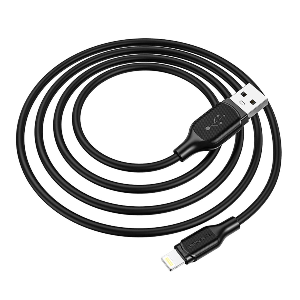 Кабель Borofone BX42 USB to iP 100 см Black (18646540) Кабель Borofone BX42 USB to iP 100 см Black (18646540)