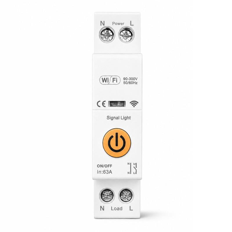 Выключатель умный WiFi Tuya только таймер 1P+N 63A 230V Smart Life/Tuya (TY-TW)