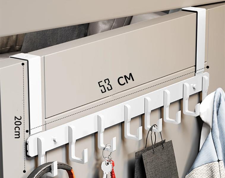 Планка с крючками навесная на дверь Белый (37105) - фото 2