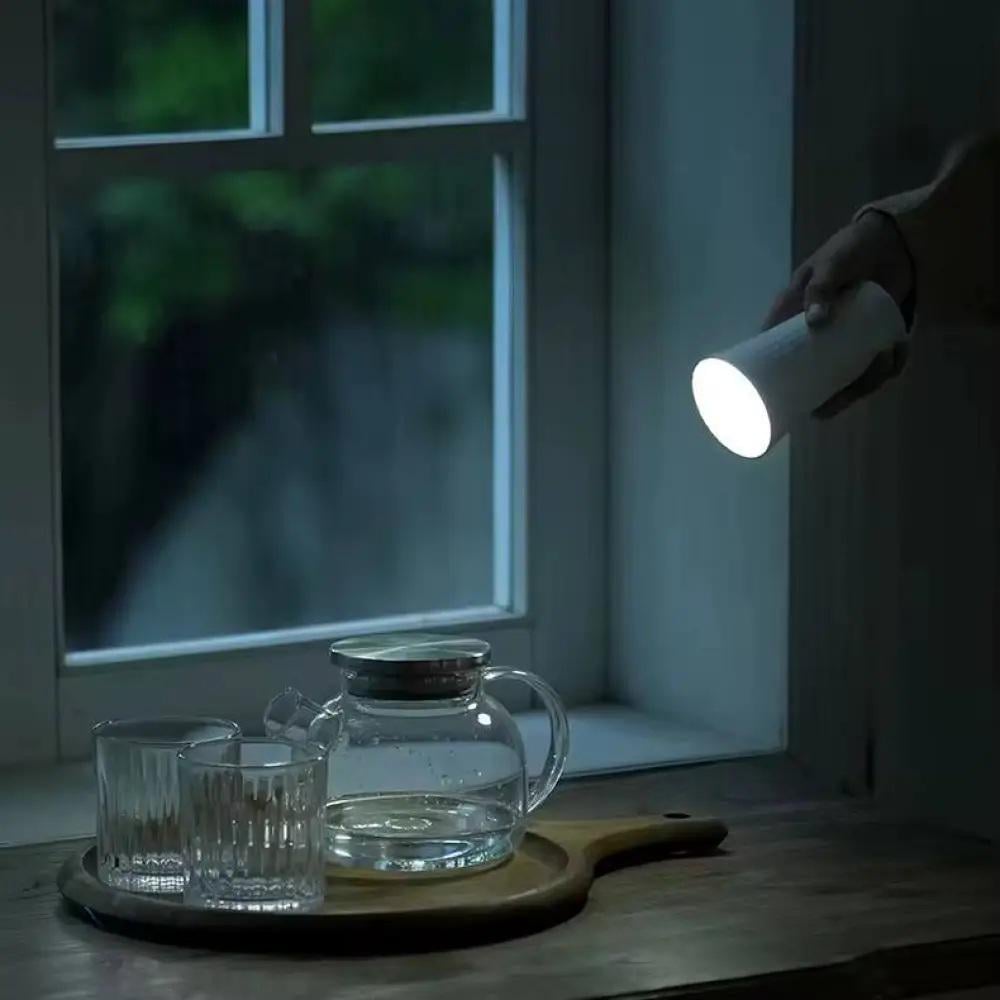 Светильник настольный D09 с аккумулятором функцией проекции и зарядкой без проводов Синий (627490) - фото 2