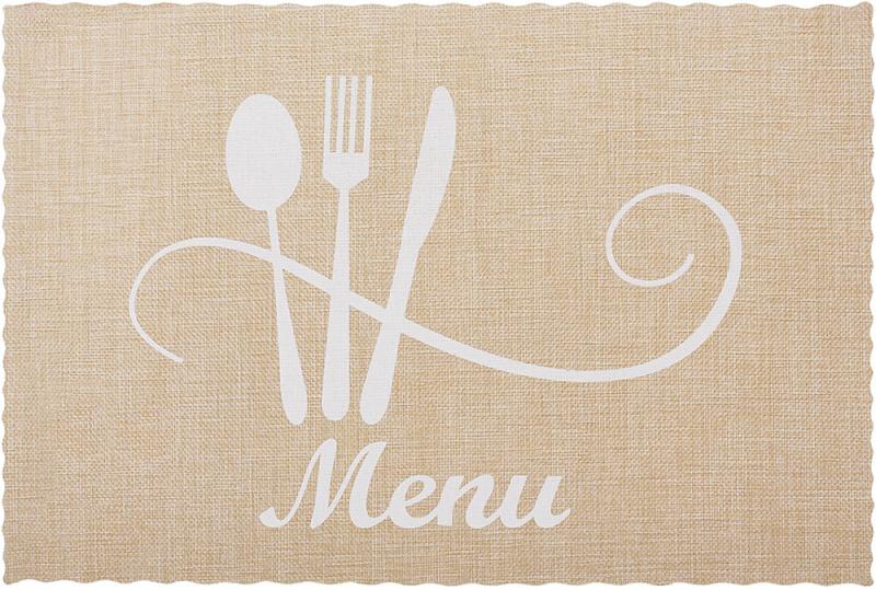 Килимки сервірувальні 12 шт. Doily Menu 30х45 см Пісочний