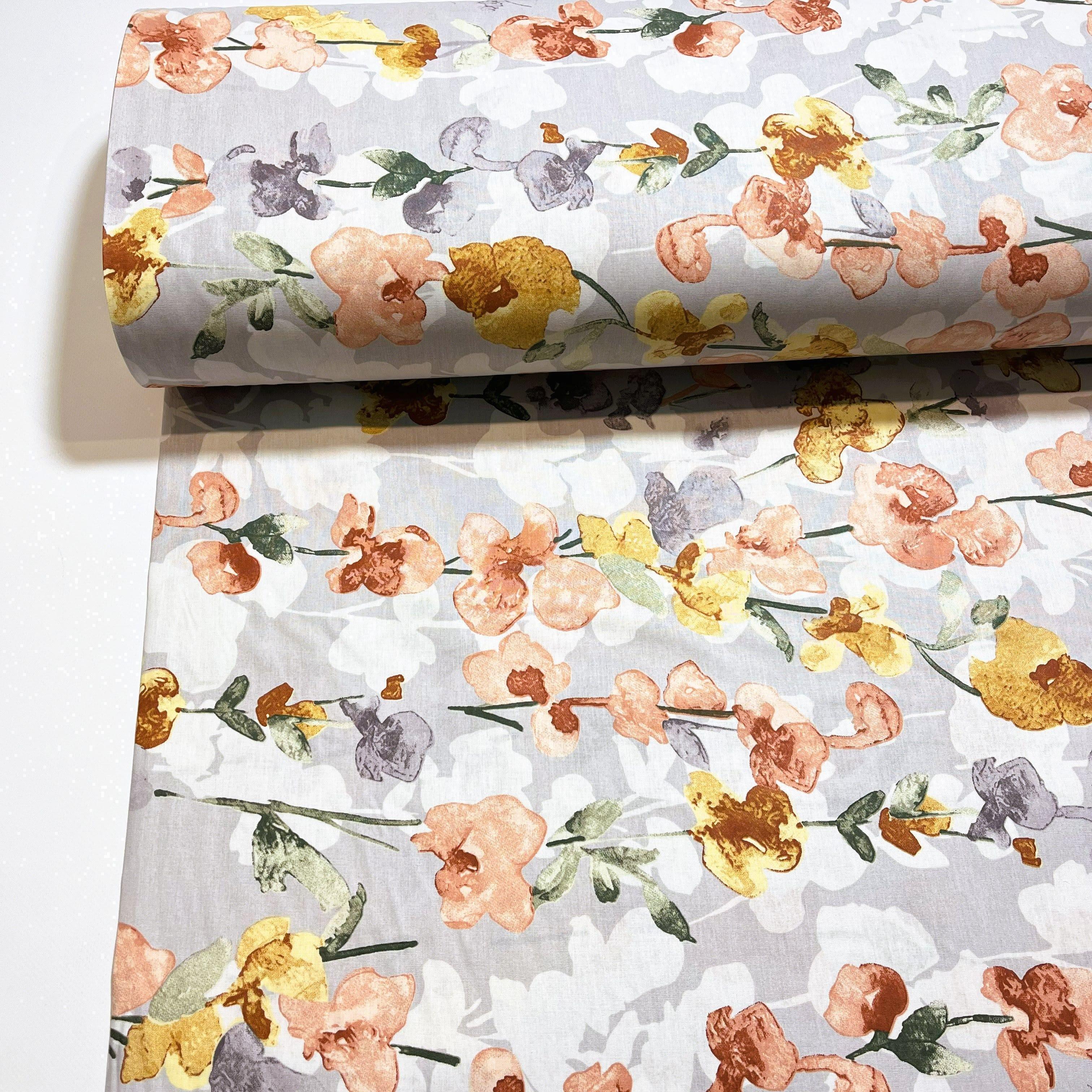 Ткань для постельного белья ранфорс цветы 240 см Серый (12/25200/21 01932) Ткань для постельного белья ранфорс цветы 240 см Серый (12/25200/21 01932)