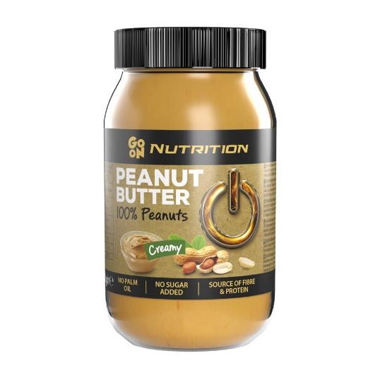 Арахісова паста кремова GO ON NUTRITION Peanut Butter Creamy 100% арахісу без доданого цукру і солі 900 г
