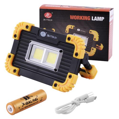 Прожектор светодиодный ZB-7759-24-2COB 1x18650 ЗУ microUSB (2245502070) Прожектор светодиодный ZB-7759-24-2COB 1x18650 ЗУ microUSB (2245502070)