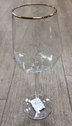 Набор бокалов SNT Грани с золотым ободком 650 мл 6 шт. (6699-2)