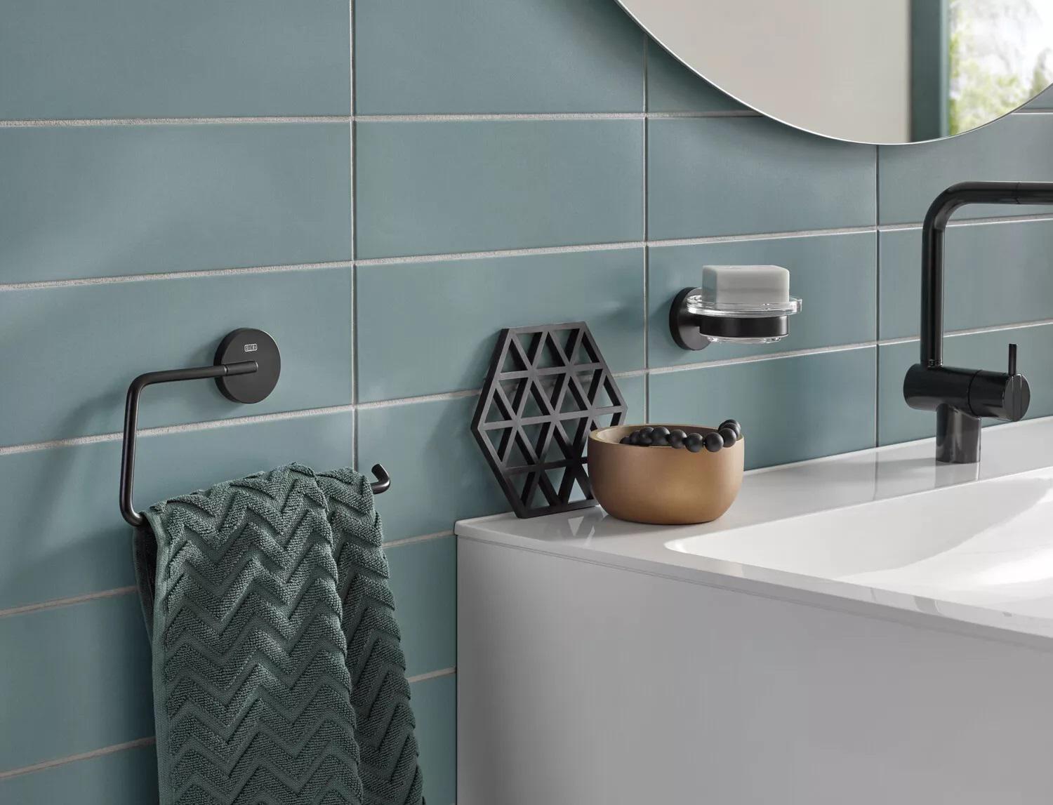 Тримач-кільце для рушників Emco Round 435513300 Чорний (199866) - фото 3