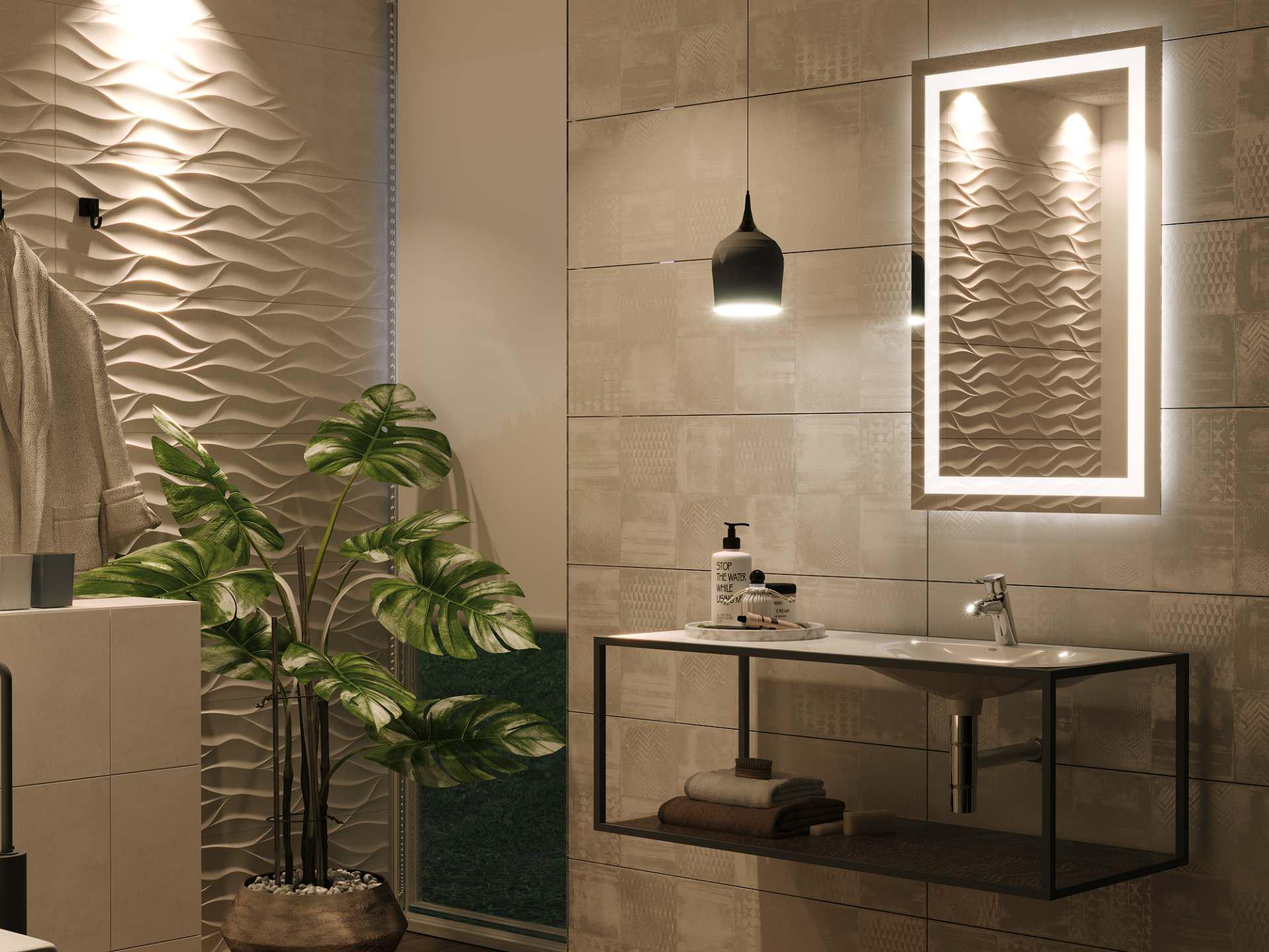 Зеркало Dim Dzerkal DINO с LED-подсветкой 50х70 см (9093)