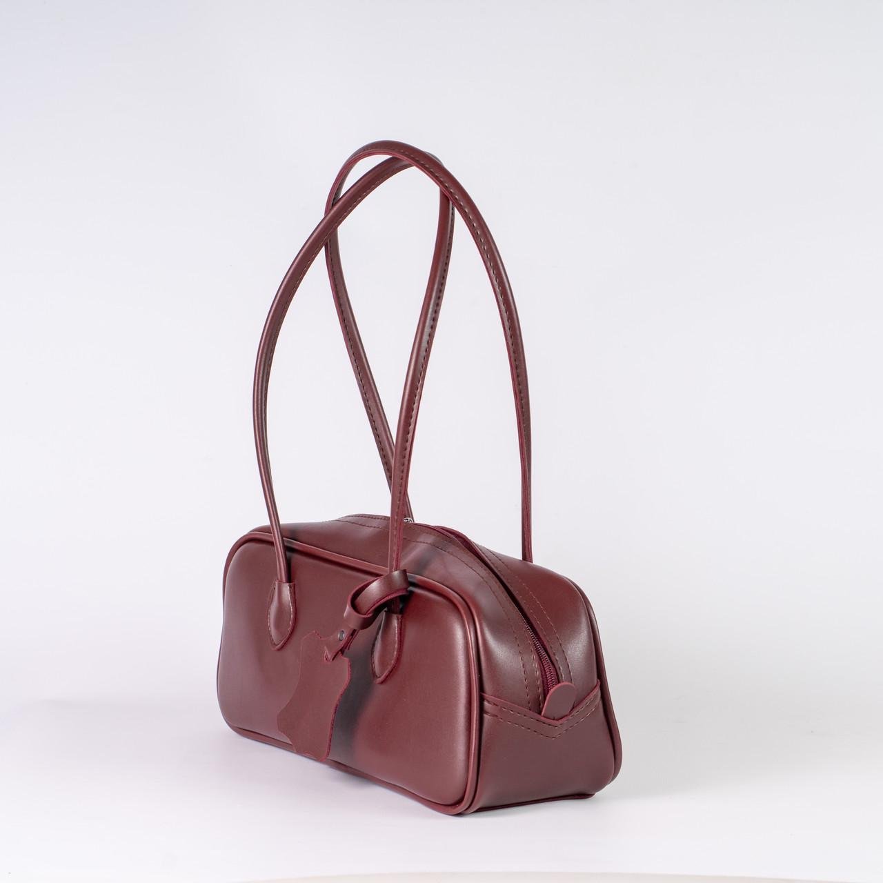 Сумка женская багет из экокожи XENIA №01-25 Бордовый - фото 3 Сумка женская багет из экокожи XENIA №01-25 Бордовый - фото 3