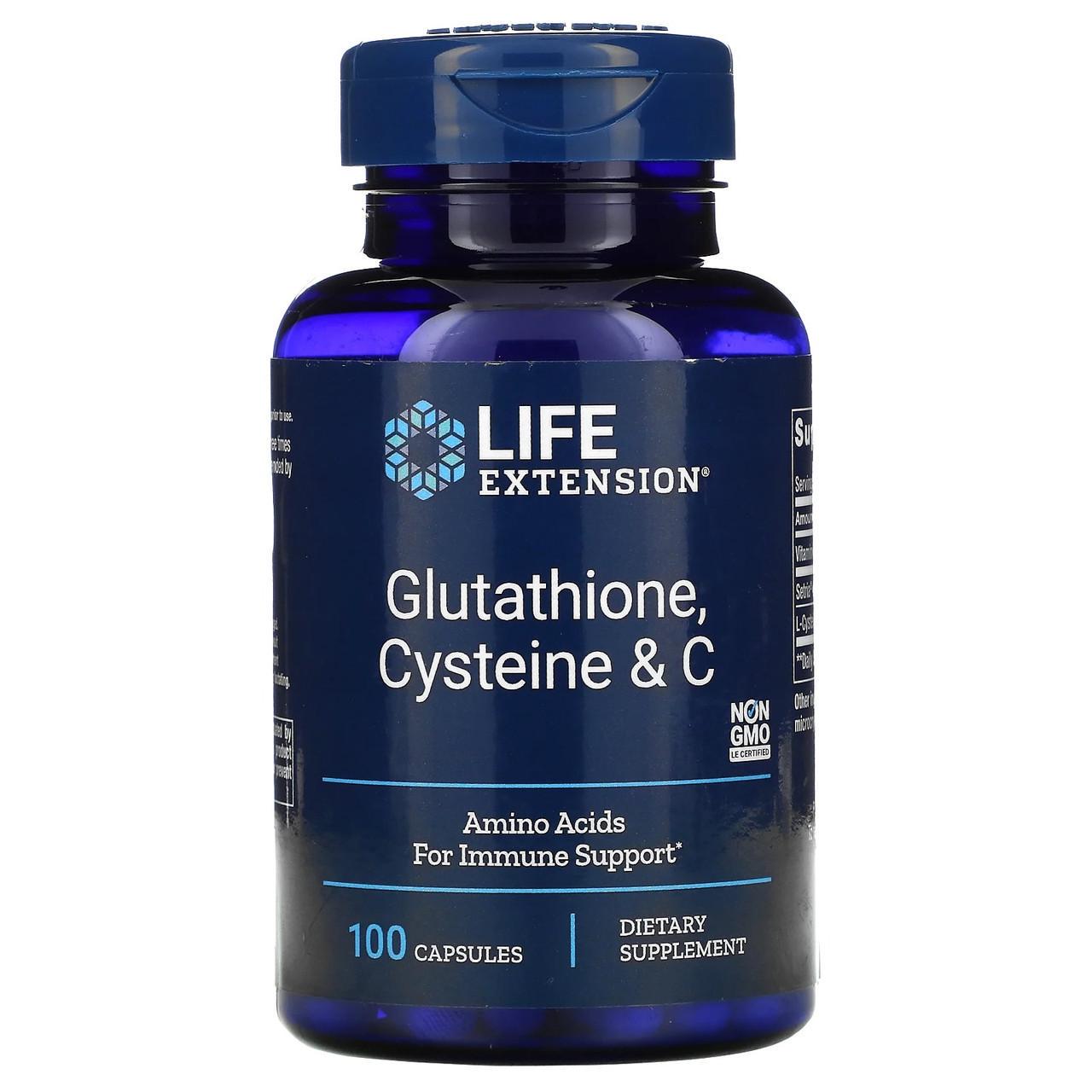 Глутатион Цистеин и Витамин С Life ExtensionGlutathione Cysteine & C 100 капс.