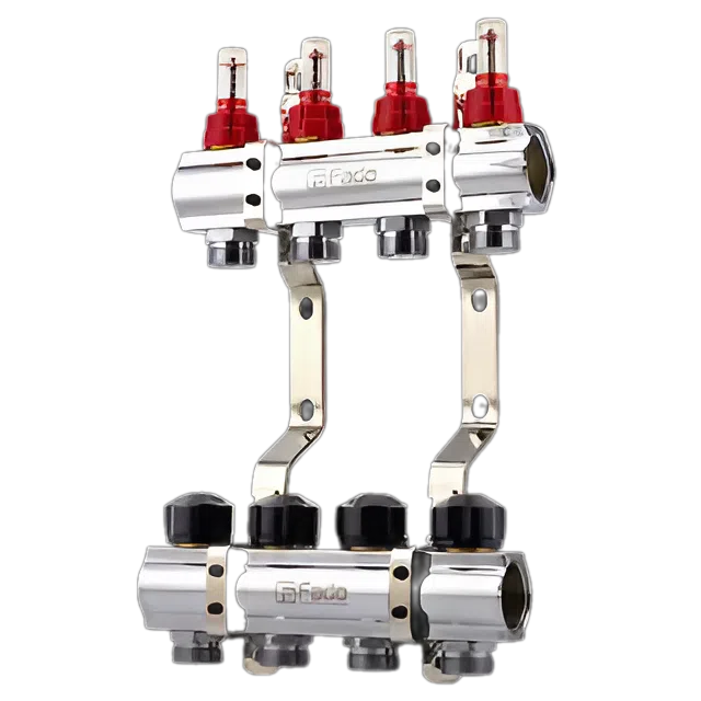 Коллектор из нержавеющей стали FADO S.r.l с расходомерами 4 выхода 1x3/4" (KRVS04) Коллектор из нержавеющей стали FADO S.r.l с расходомерами 4 выхода 1x3/4" (KRVS04)