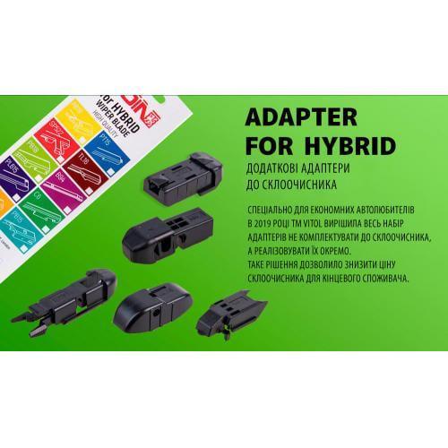 Адаптер до склоочисника HIBRID PUSH BUTTON 16 мм - фото 3 Адаптер до склоочисника HIBRID PUSH BUTTON 16 мм - фото 3