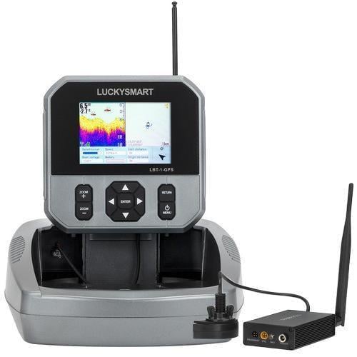 Ехолот для риболовлі Lucky LBT-1 GPS-Плоттер Бездротовий 1-о промінь огляд 90° локація 60 м колір