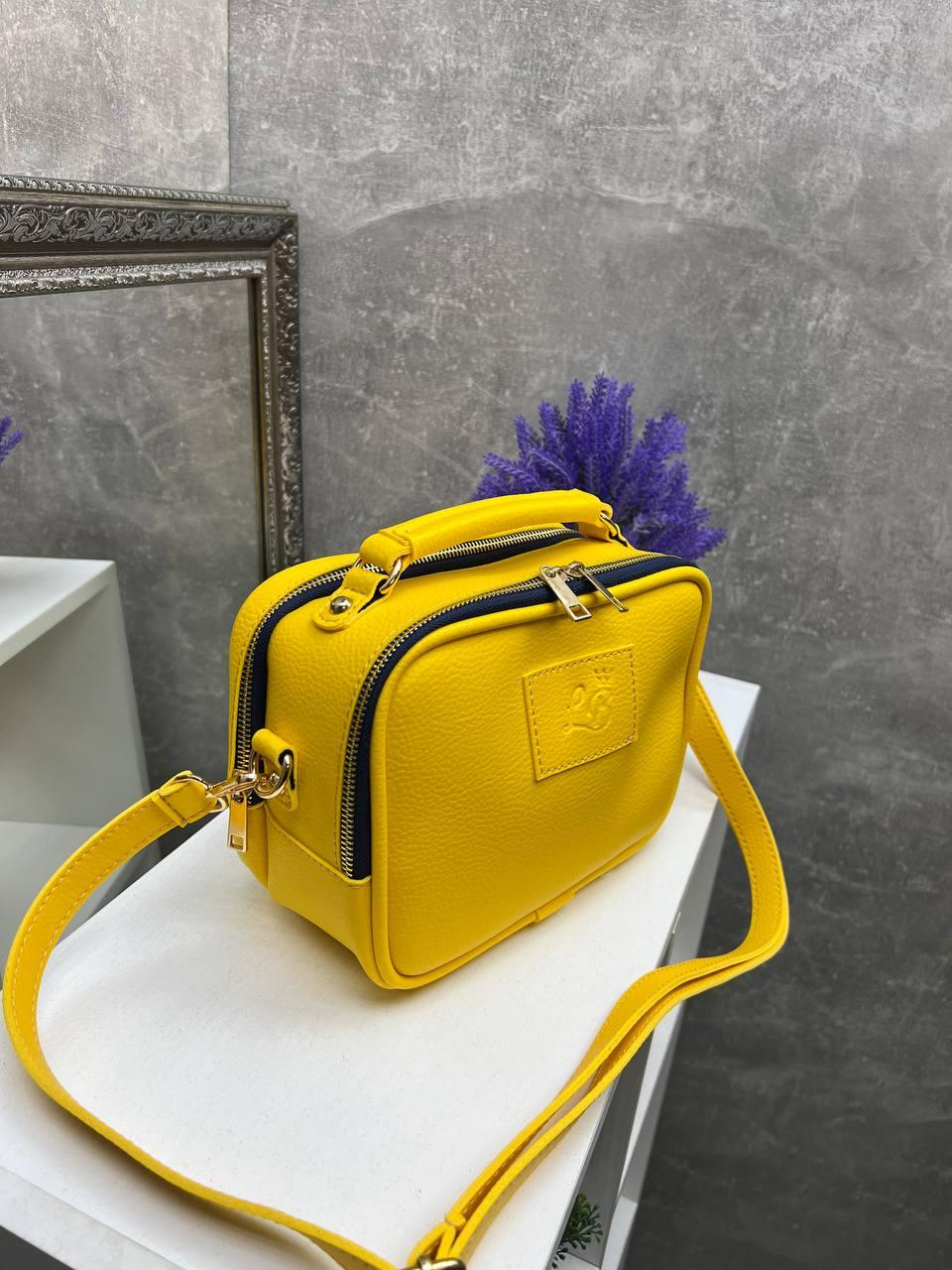 Сумка кросс-боди женская спортивная из экокожи Желтый (2732414508) - фото 5 Сумка кросс-боди женская спортивная из экокожи Желтый (2732414508) - фото 5