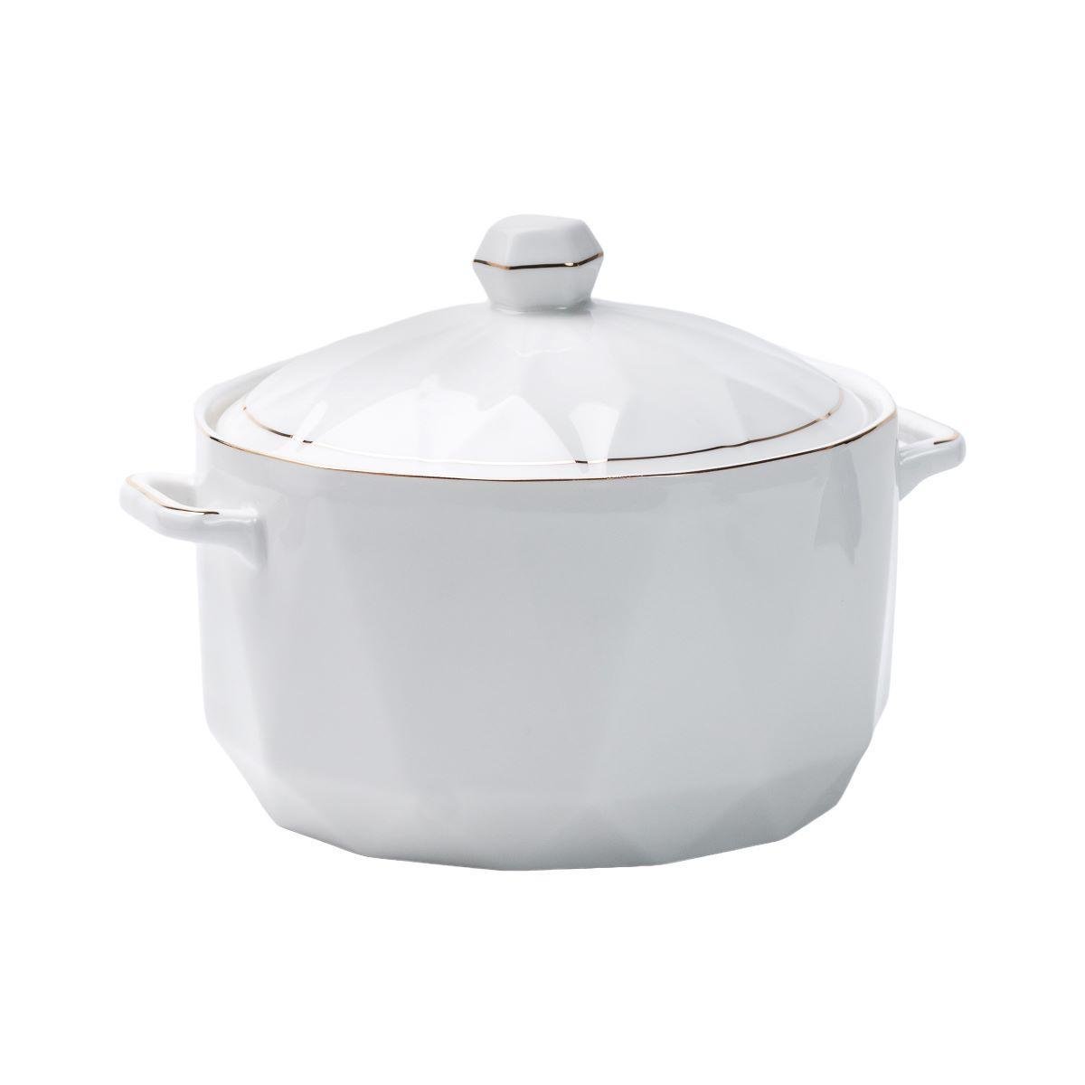 Супница с крышкой и ручкой HP1049 1 л Белый (A-032710) - фото 3 Супница с крышкой и ручкой HP1049 1 л Белый (A-032710) - фото 3