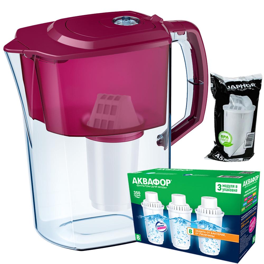Фільтр-глечик Аквафор Атлант А5 три модулі В8 Вишневий (1859289986) - фото 1 Фільтр-глечик Аквафор Атлант А5 три модулі В8 Вишневий (1859289986) - фото 1