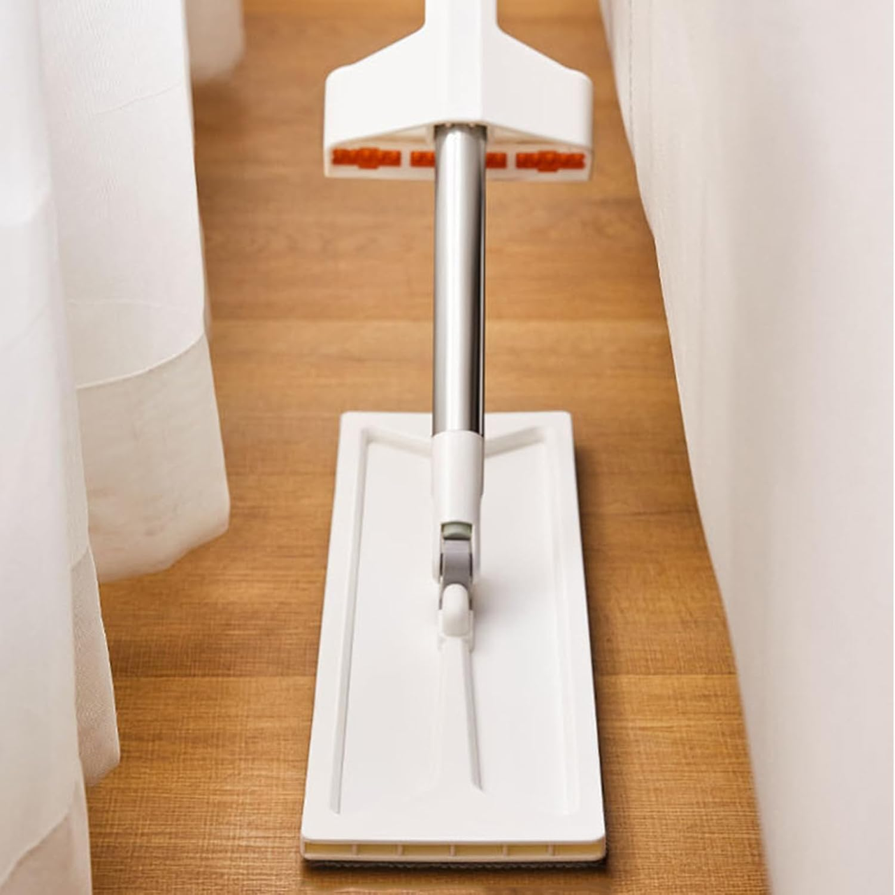 Швабра регулируемая для влажного и сухого пола 126х36 см (МКС317) - фото 3