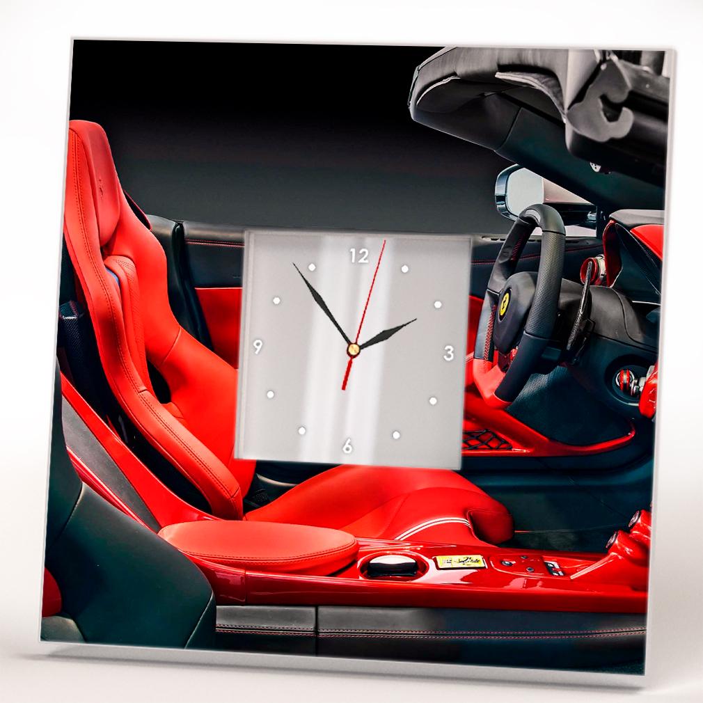 Часы на стену Ferrari 260x260 мм (C03846) Часы на стену Ferrari 260x260 мм (C03846)