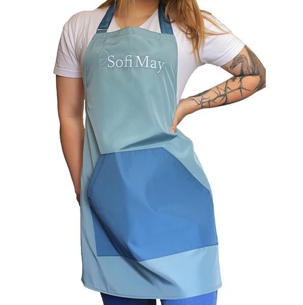 Фартух косметолога Sofi May з кишенею Блакитний Фартух косметолога Sofi May з кишенею Блакитний