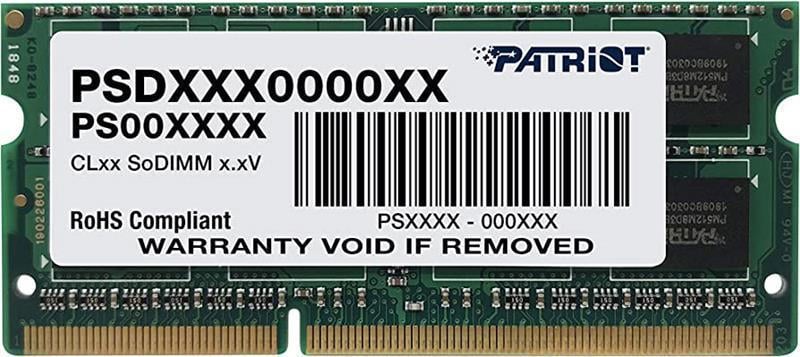 Оперативная память Patriot Signature Line DDR3 SO-DIMM 4GB/1333 (PSD34G13332S)