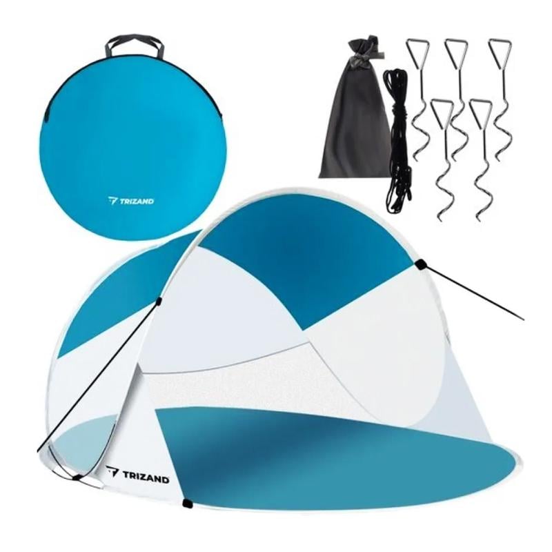 Палатка пляжная самораскладная Trizand 20974 вентилируемая с чехлом 190x120x90 см (6859) - фото 2
