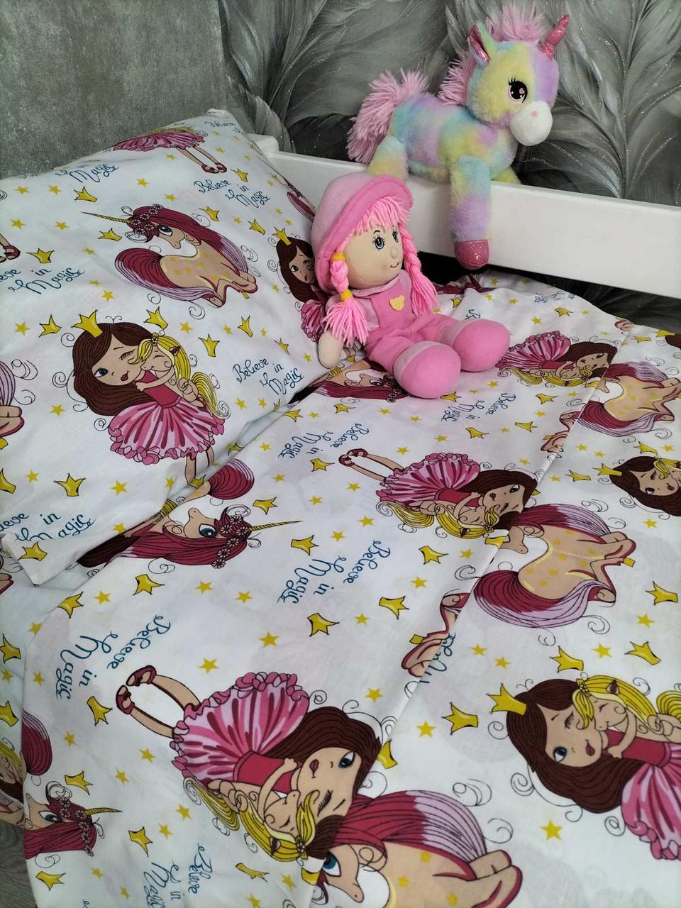Комплект постельного белья детский полуторный Принцесса 150х215 см Единорог (КП011) - фото 3 Комплект постельного белья детский полуторный Принцесса 150х215 см Единорог (КП011) - фото 3