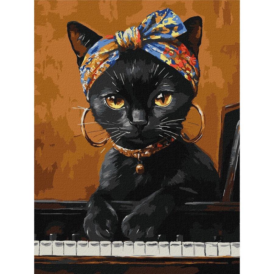 Картина по номерам Ideyka Необычная кошечка 30x40 см (KHO6766)