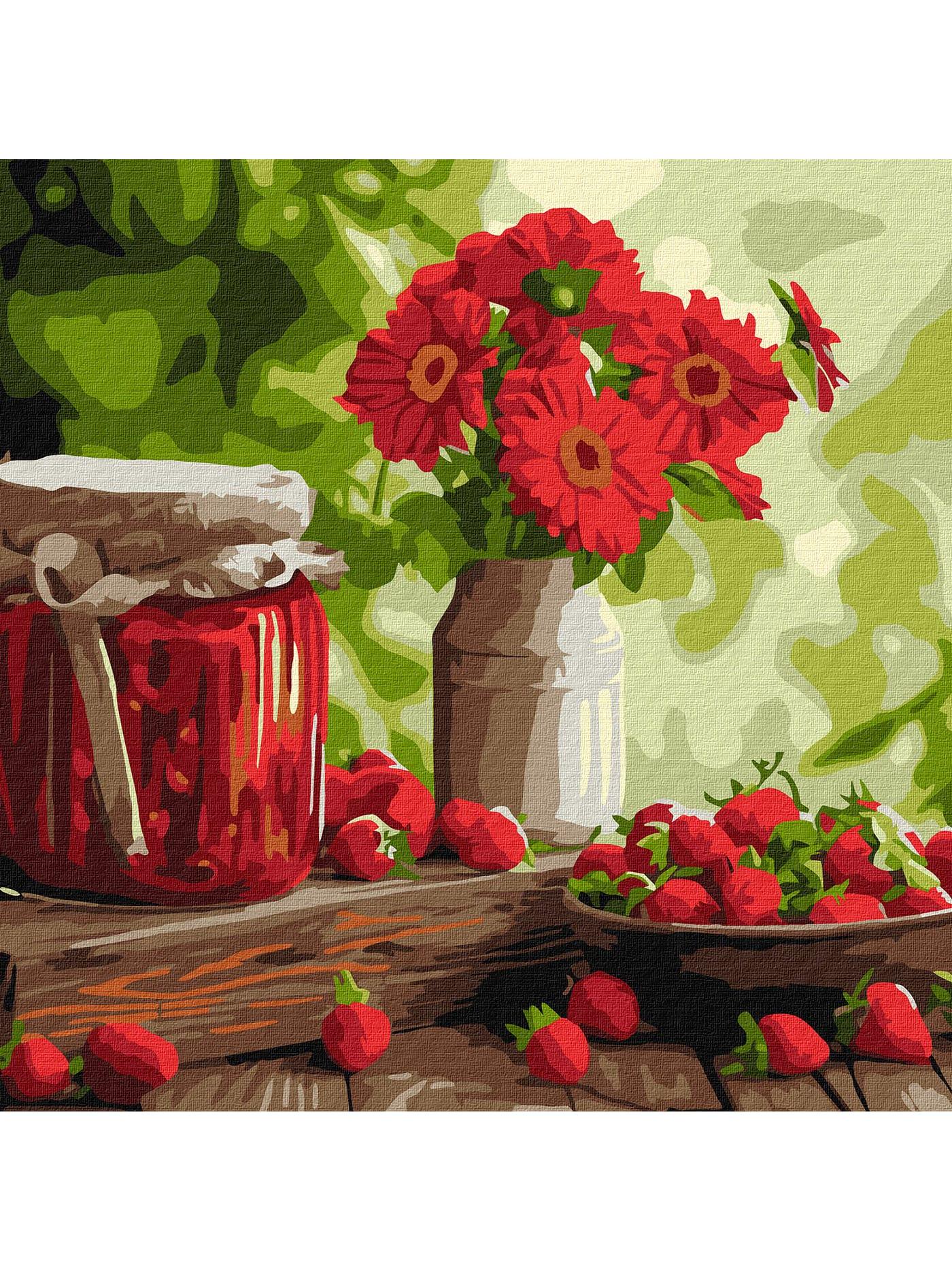 Картина за номерами Ideyka Полуничне варення 40х40 см (KHO5726)