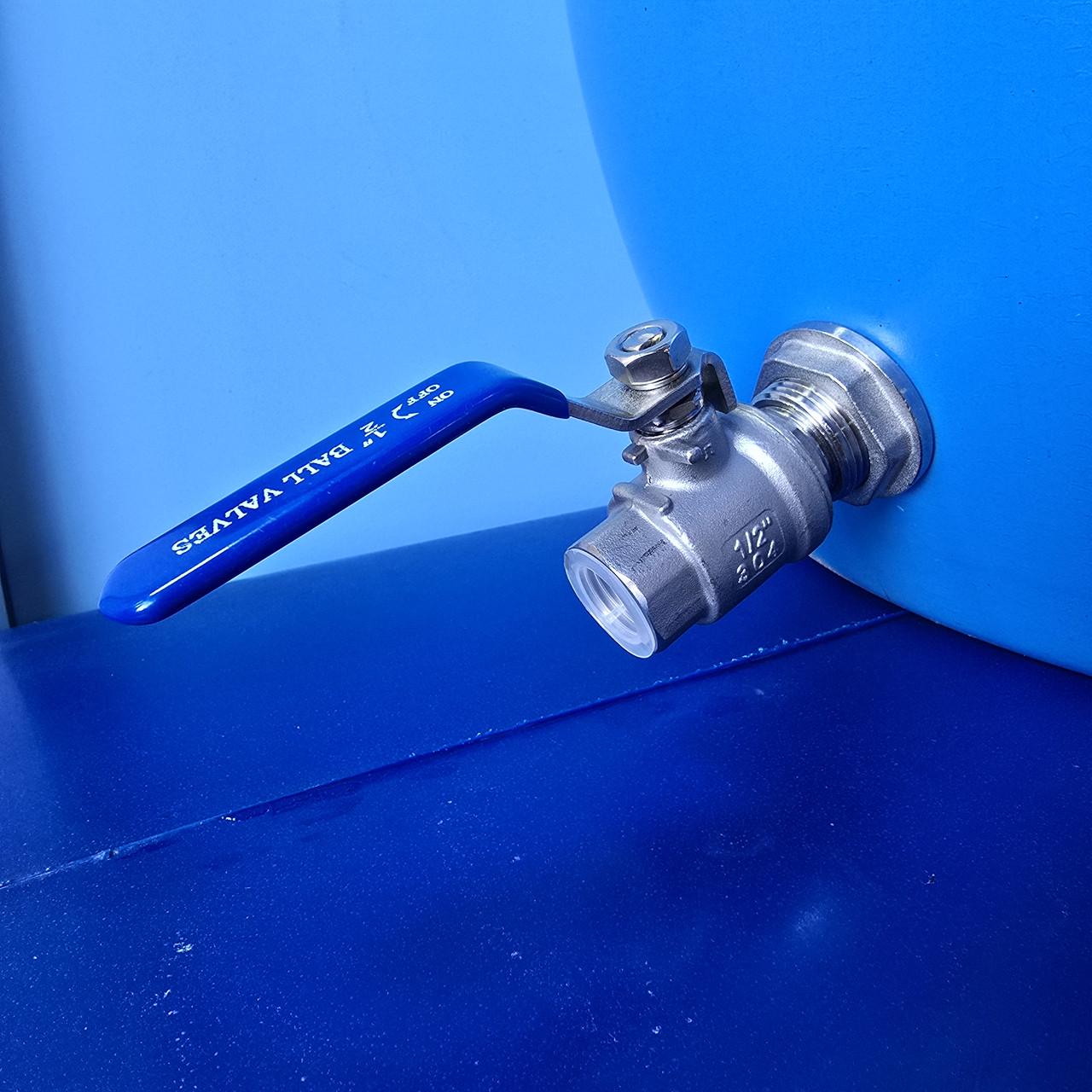 Бочка для брожения Litolan с гидрозатвором U металлическим хомутом и краном 1/2" из нержавеющей стали AISI 304 55 л (29654М) - фото 4