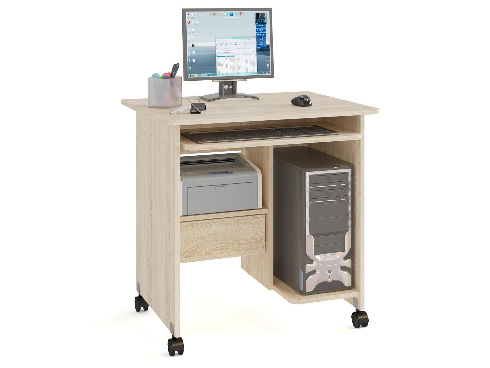 Компьютерный стол XDesk-10-1 с полками и выдвижными ящиками 795x800x600 мм Дуб молочный (КСXD10...1) Компьютерный стол XDesk-10-1 с полками и выдвижными ящиками 795x800x600 мм Дуб молочный (КСXD10...1)