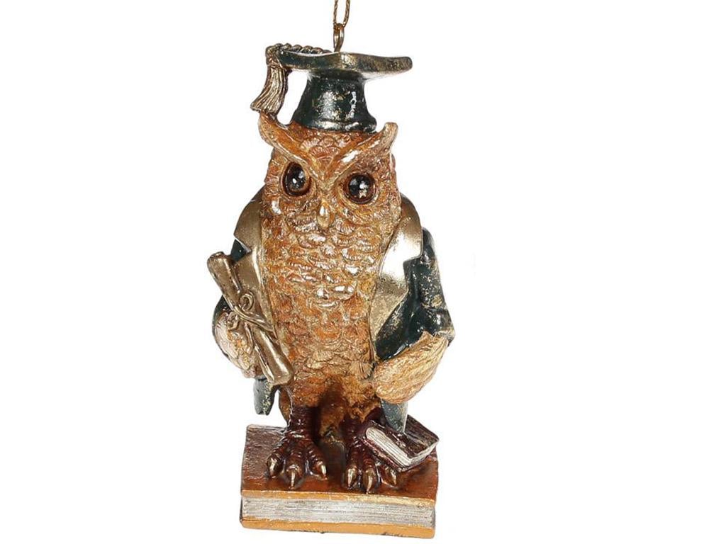 Статуэтка подвесная Сова с Книгой 5,5х4х12 см полистоун (BD-419-240-A1)