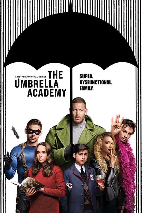 Постер плакат Академия Амбрелла Суперсемейка/The Umbrella Academy Super Dysfunctional Family 61x91,5 см
