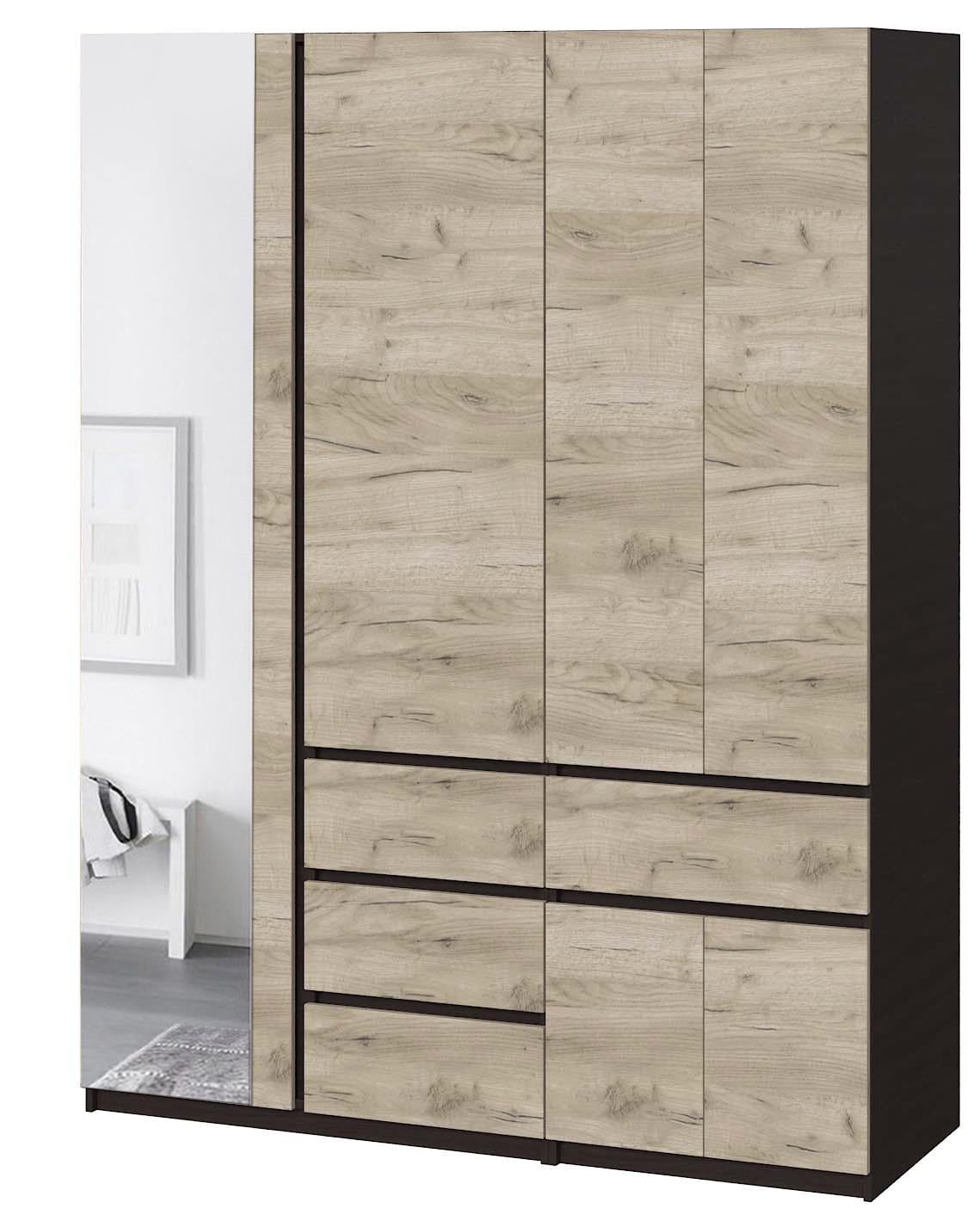 Шкаф Мастер Форм Брайт в прихожую 1600х520х2000 мм Венге магия/Дуб крафт серый (32499)