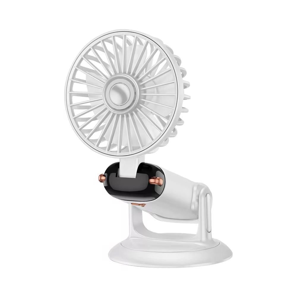Мини-вентилятор портативный Portable Fan PF-10 USB аккумуляторный 2400 мАч 4в1 Белый (SS-99)