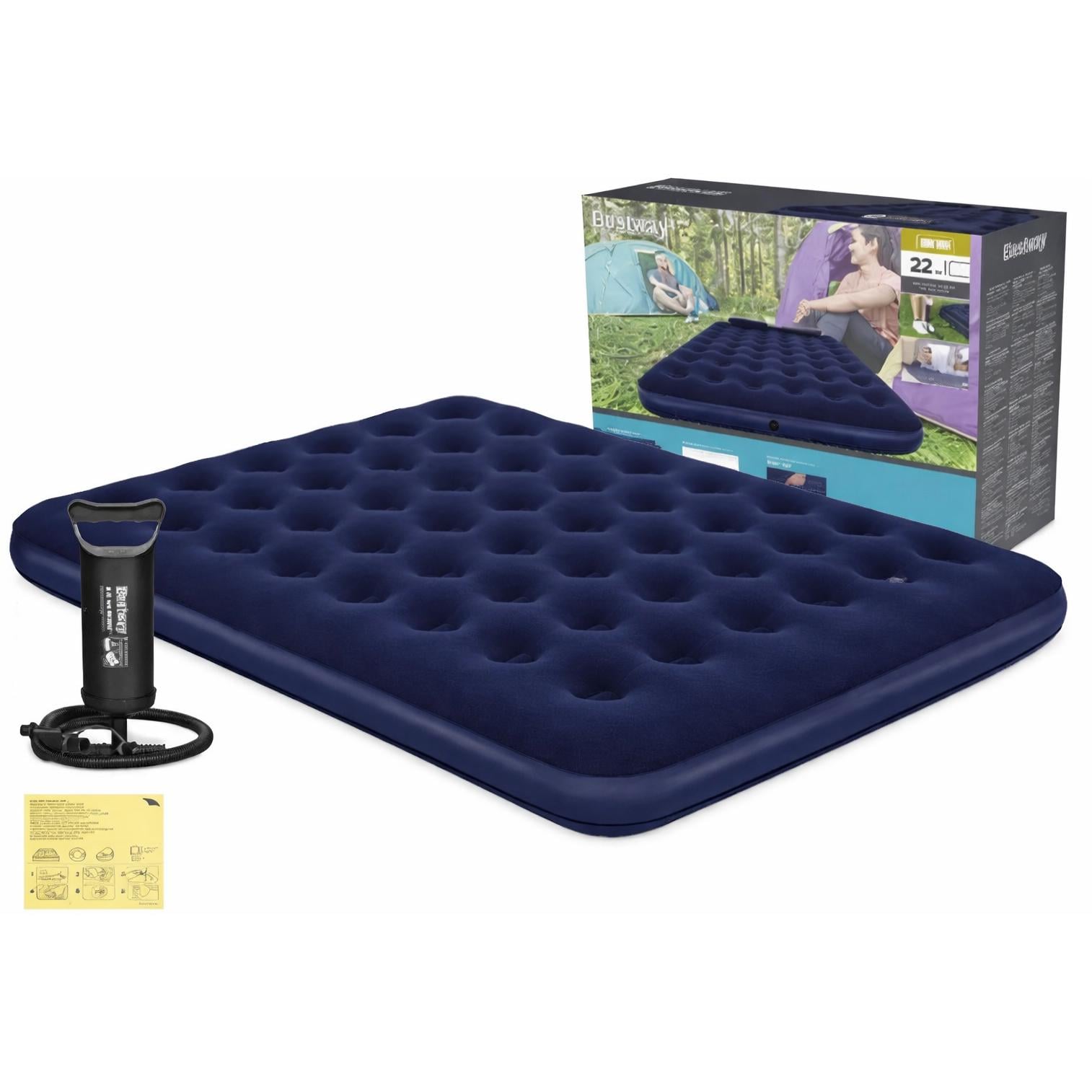 Надувной матрас с поршневым насосом 203x152x25 см. (13356528) Надувной матрас с поршневым насосом 203x152x25 см. (13356528)