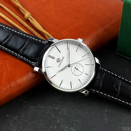 Наручний годинник Forsining 8214 Silver/White/Black - фото 2 Наручний годинник Forsining 8214 Silver/White/Black - фото 2