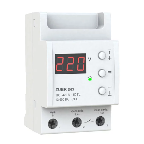 Реле напряжения ZUBR D63 63а (27207235)