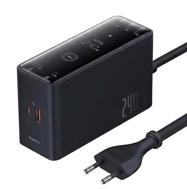 Устройство настольное зарядное Baseus 240 Вт GaN Power Delivery 3.1 5в1 Черный
