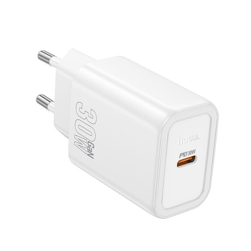 Зарядний пристрій Hoco N61 Gentle 2хUSB-C/USB-A швидке заряджання PD/QC Білий (30142021)
