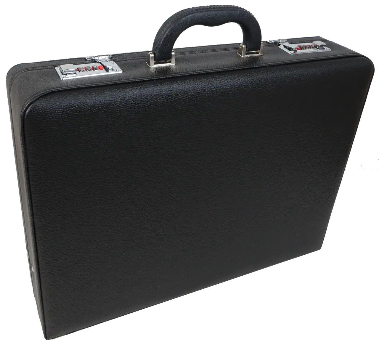 Дипломат чоловічий Portfolio штучна шкіра Чорний (D17601)